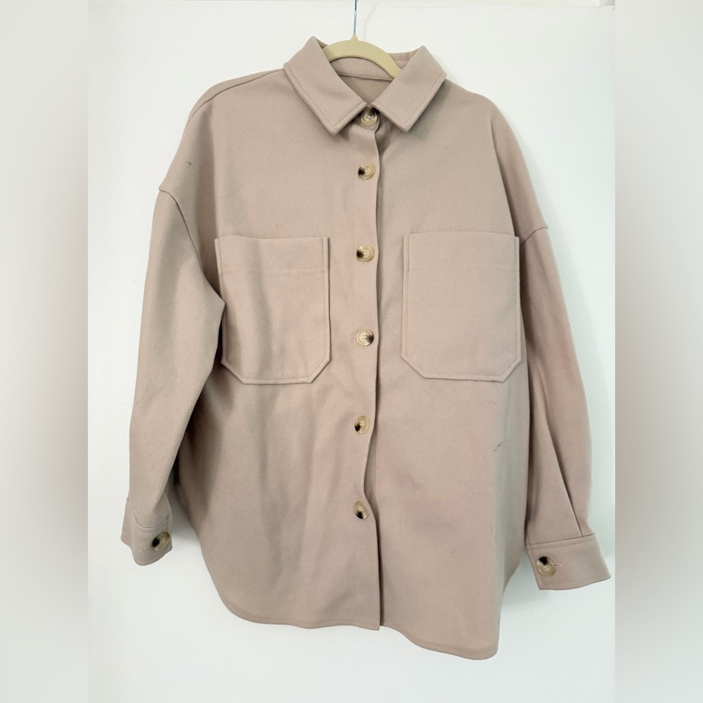 SHEIN Neutral Beige Knit Cardigan